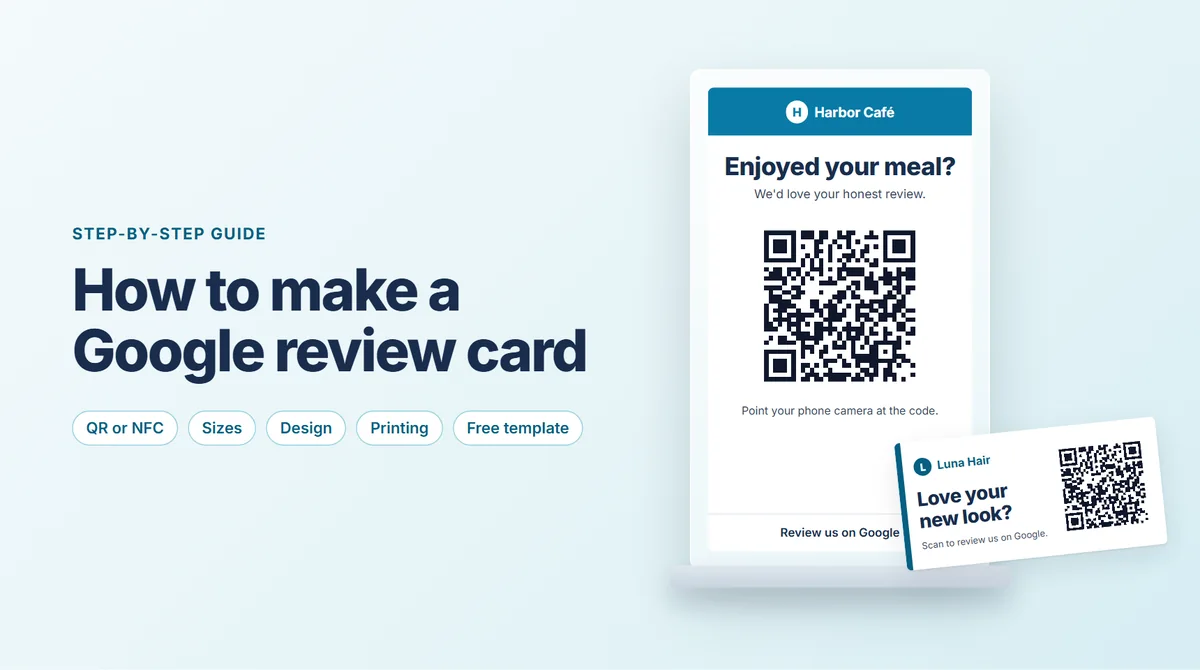 How to Make a Google Review Card (Free Printable Template)